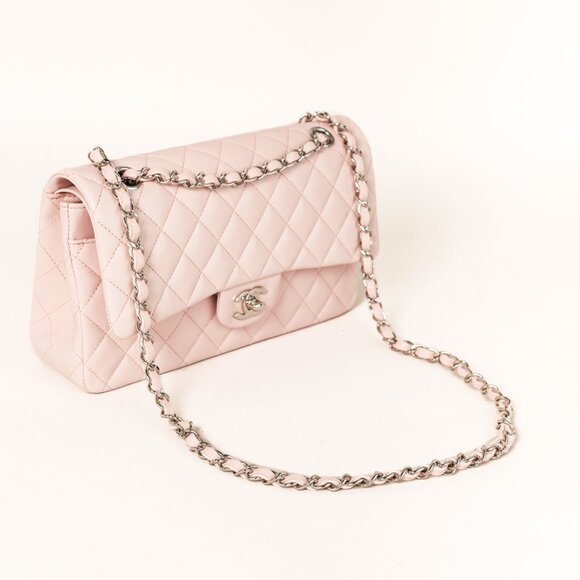 Chanel 18S Light Pink Lambskin Quilted Classic Medium Double Flap - Picture 6 of 16